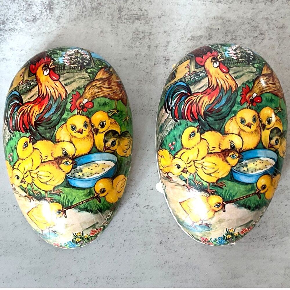 Beautiful vintage German paper mache Easter Egg; German Democratic Republic - Picture 4 of 6
